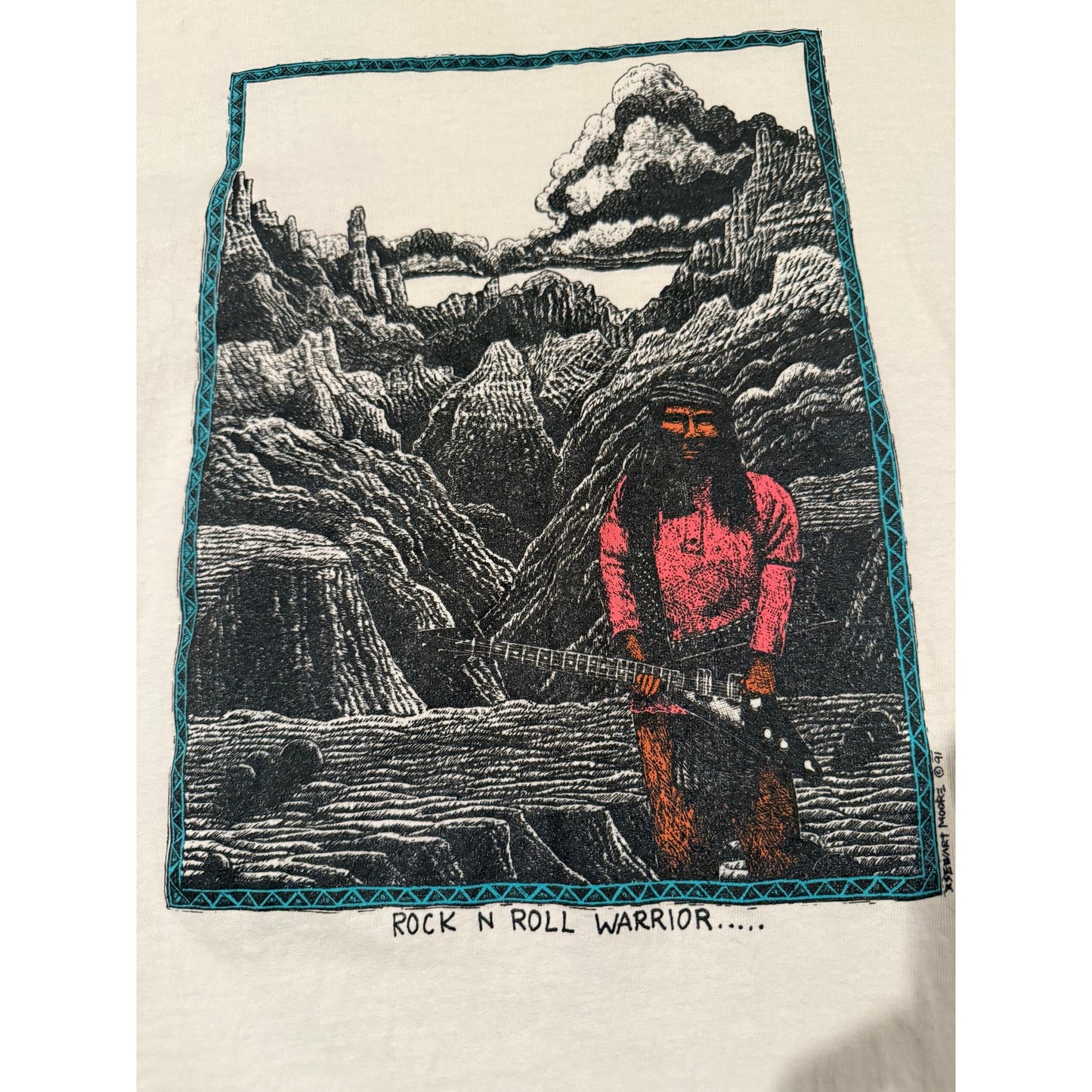 True vintage Rock N Roll Warrior white XL