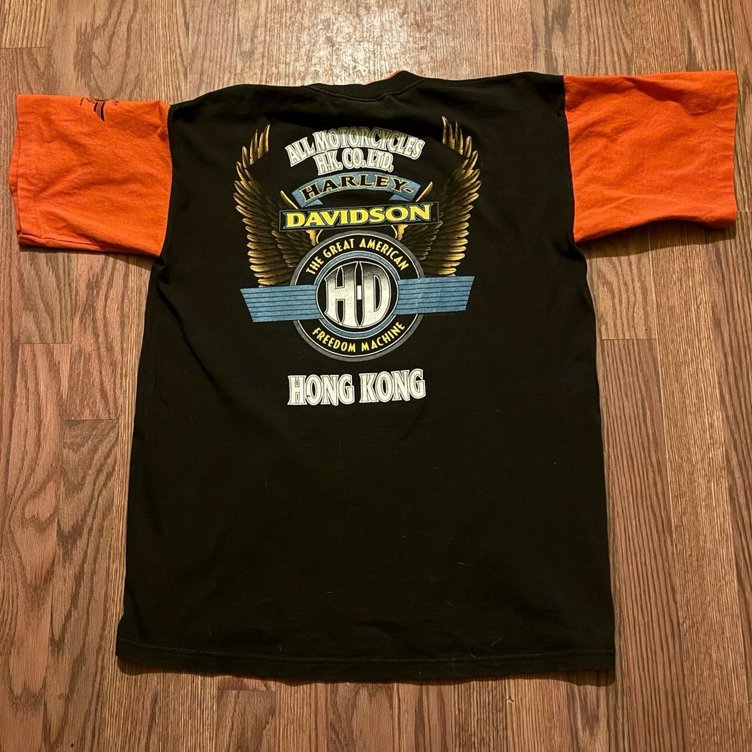 Vintage Double Collar Harley Davidson Hong Kong Size Large