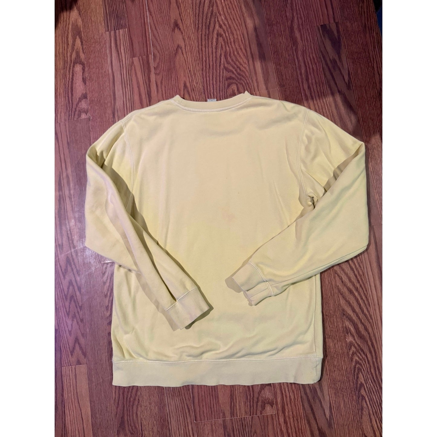 Canary Yellow Crew Neck with Roses