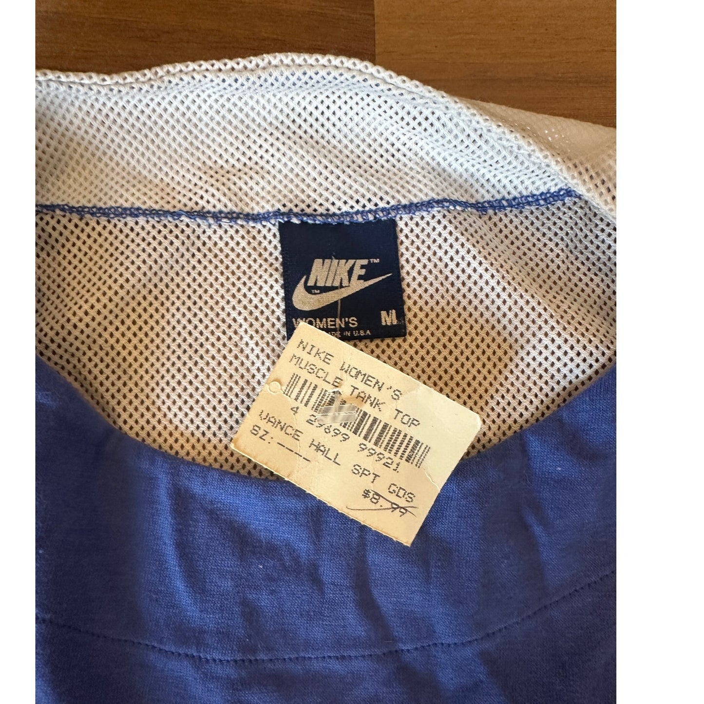 Vintage 90s Nike Women’s Mesh Tank Top Blue Tag Size S NWT