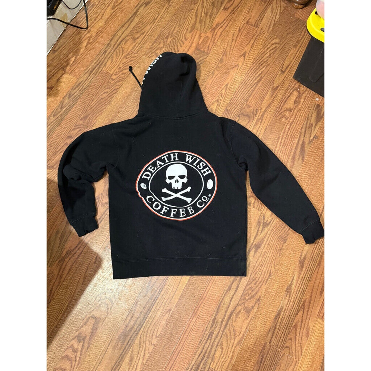 Death Wish Zip Up Hooded Sweatshirt Size Medium
