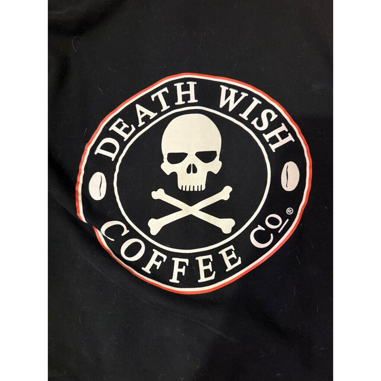 Death Wish Zip Up Hooded Sweatshirt Size Medium