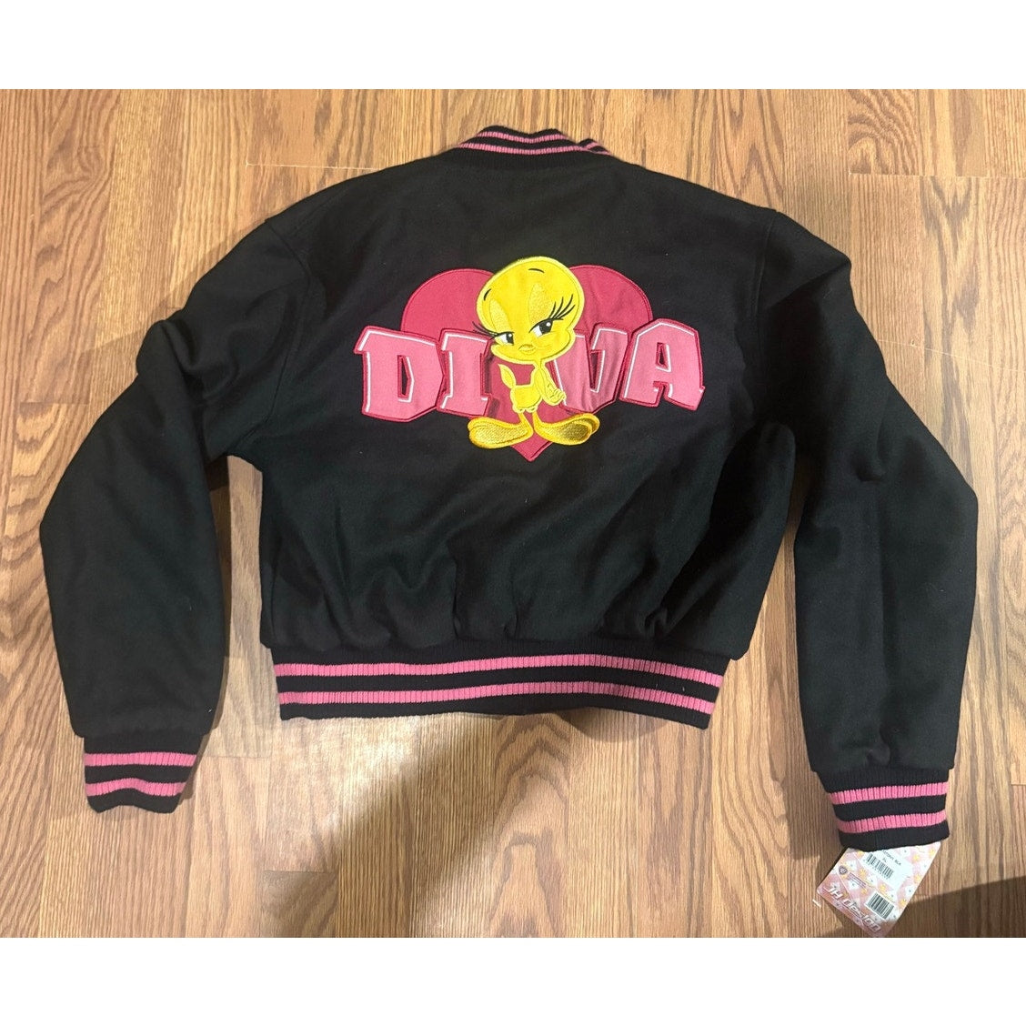 NWT Y2K Reversible Tweety Bird Bomber Jacket size Medium