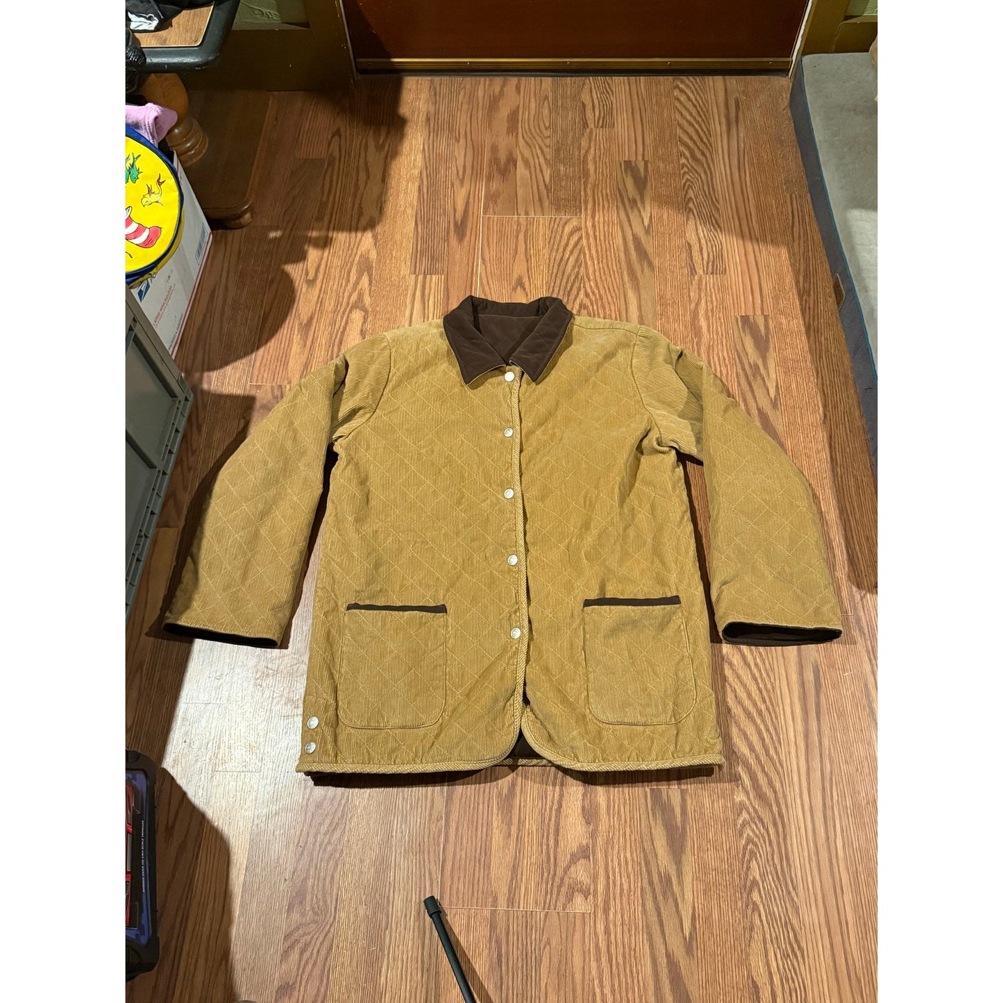 Reversible corduroy coat