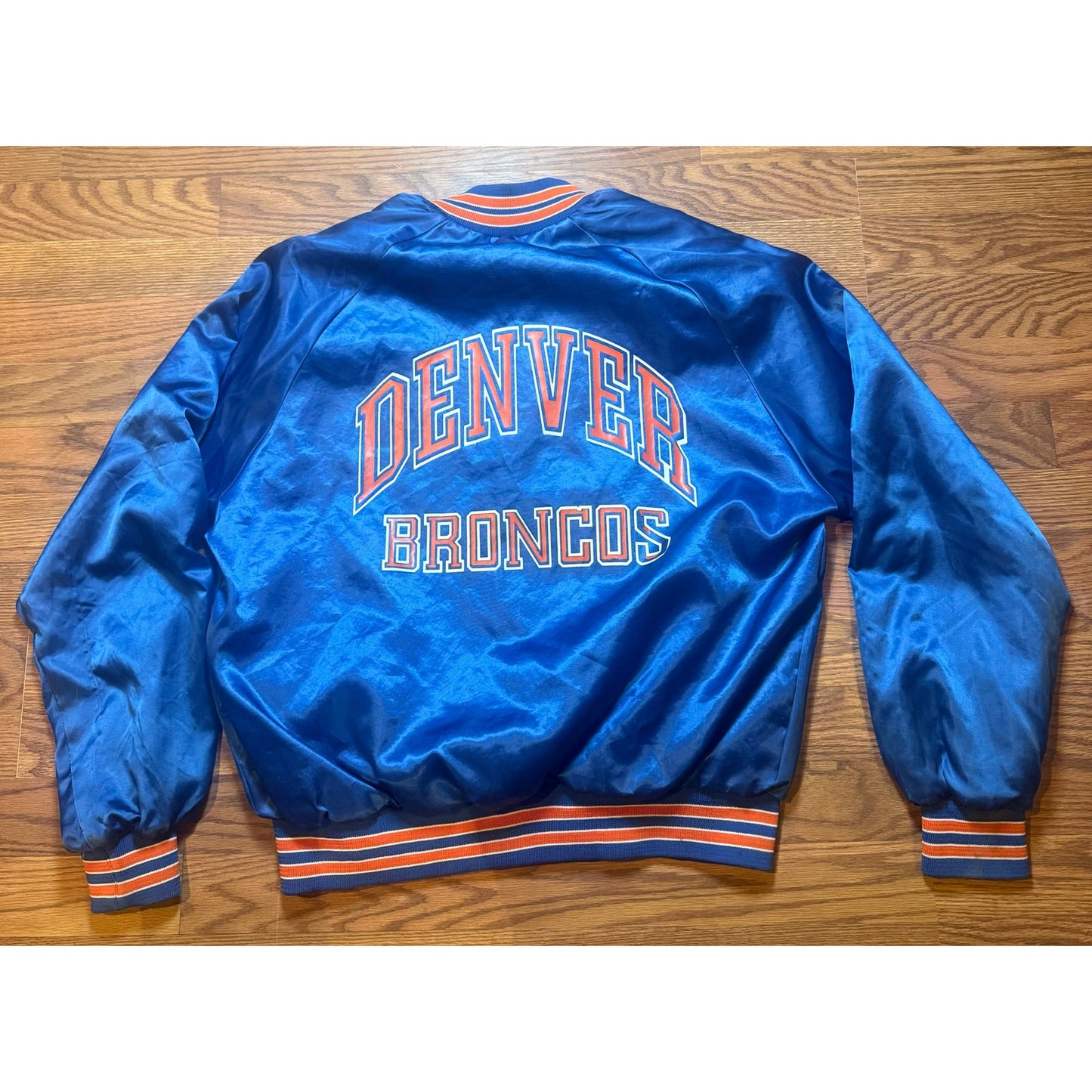 Broncos Printed Logo Chalk Line Jacket Size L