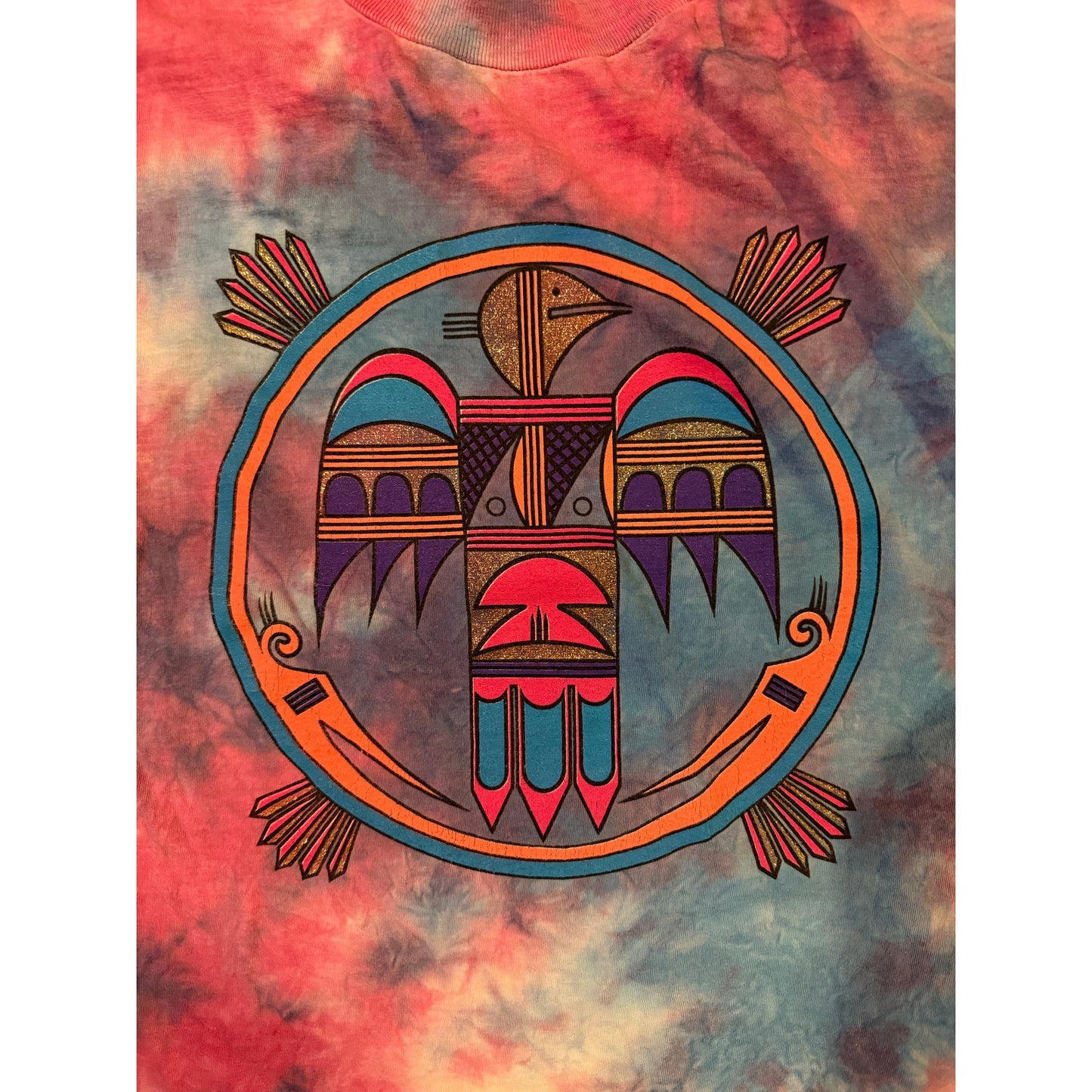 80s Tie dye Native American design