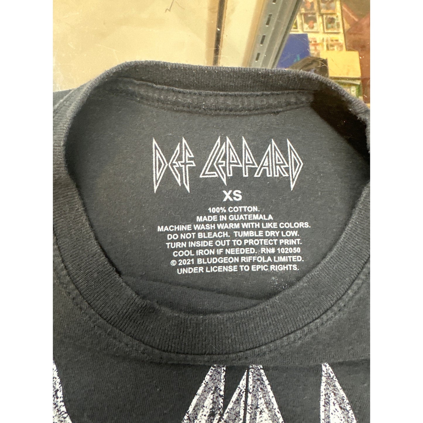 Womens Modern Def Leppard Faux Vintage