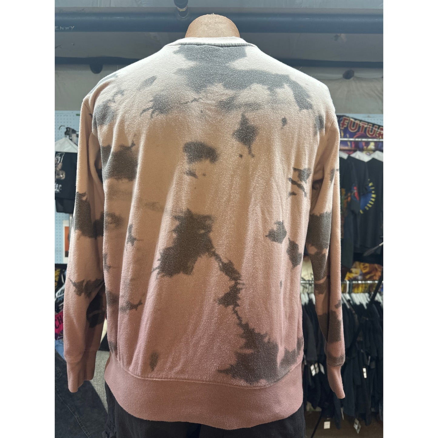 Vans Pink and Black Crew Neck Sweater