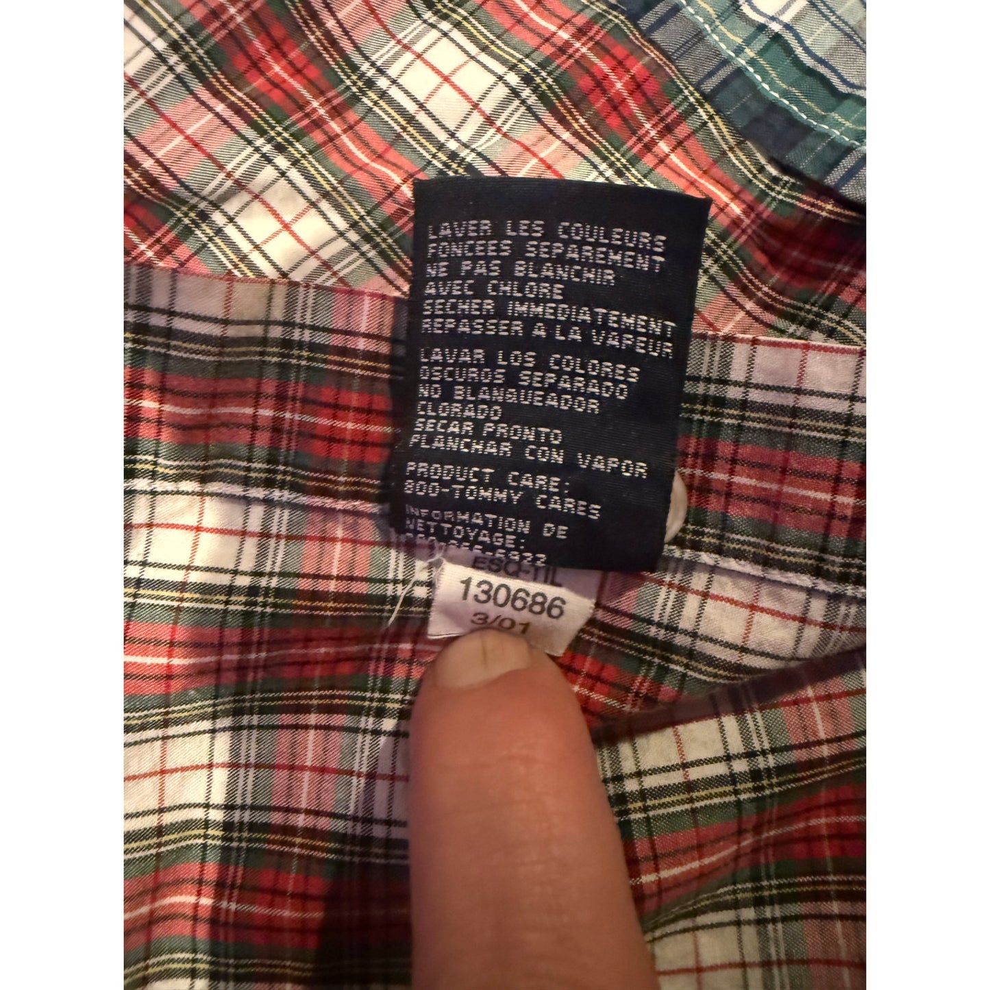 Tommy Hilfiger multi color Plaid button down