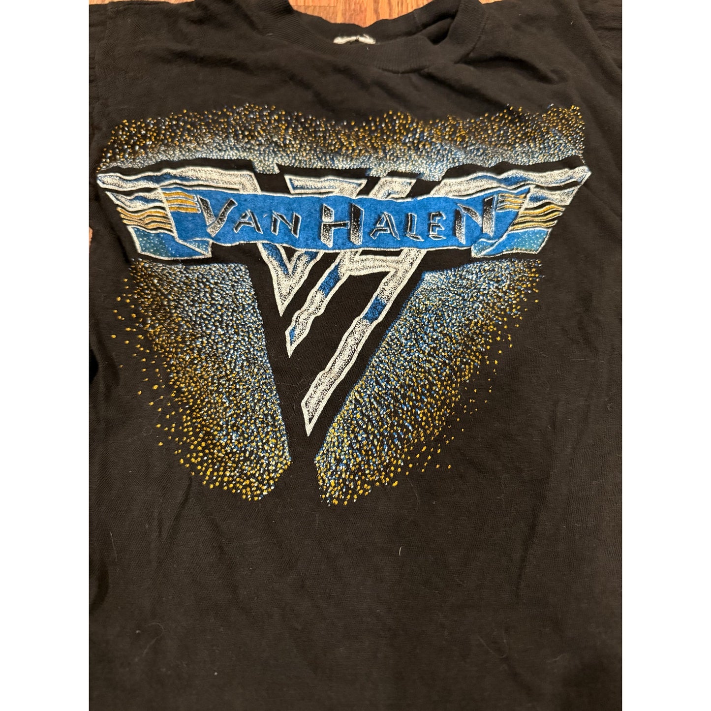 True Vintage 1980s Van Halen Speckled Logo