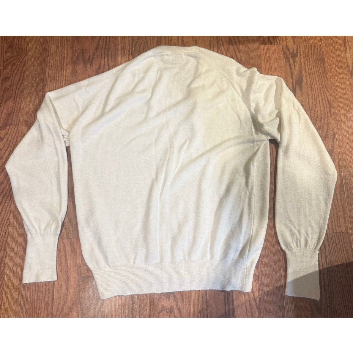 West Texas State White Cashmerlon Sahara Sweater Size XL