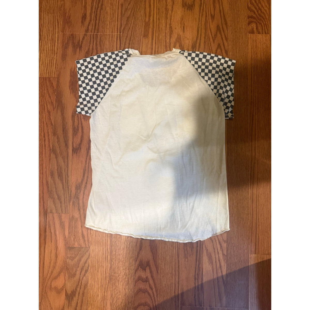 Womens Duran Duran with cut Checkered Sleeves Size Medium