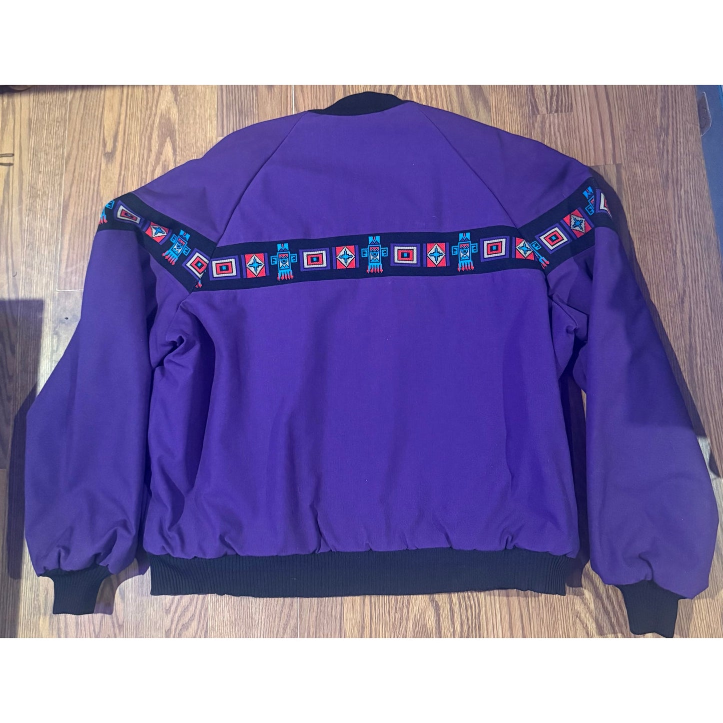 Vintage David James Southwestern blanket Jacket Made in USA