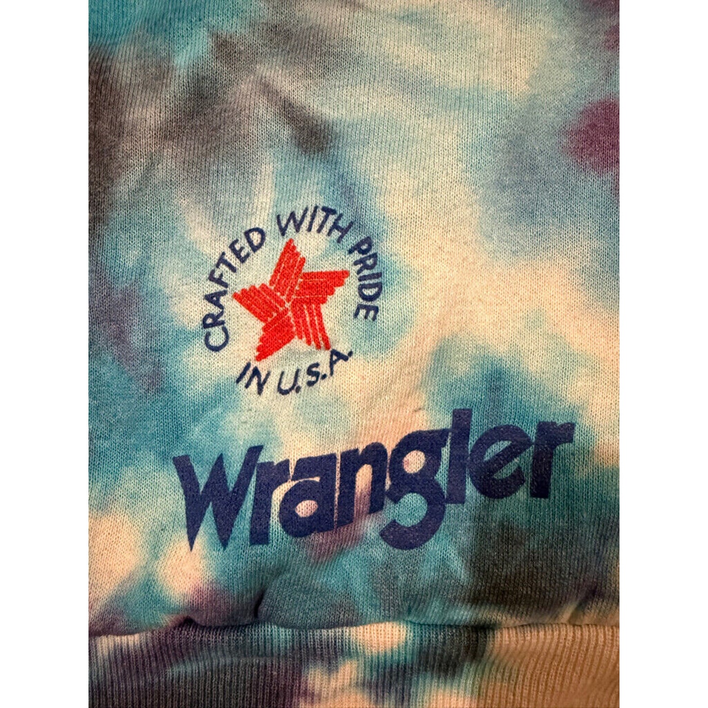 Vintage Wrangler Sweater Custom Star Tie Dye Size M
