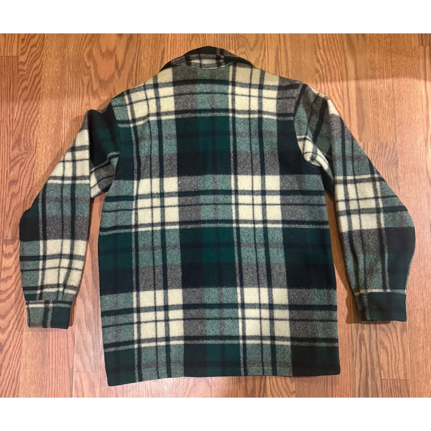 Vintage 60s–70s Woolrich Wool Flannel Jacket | Green Plaid