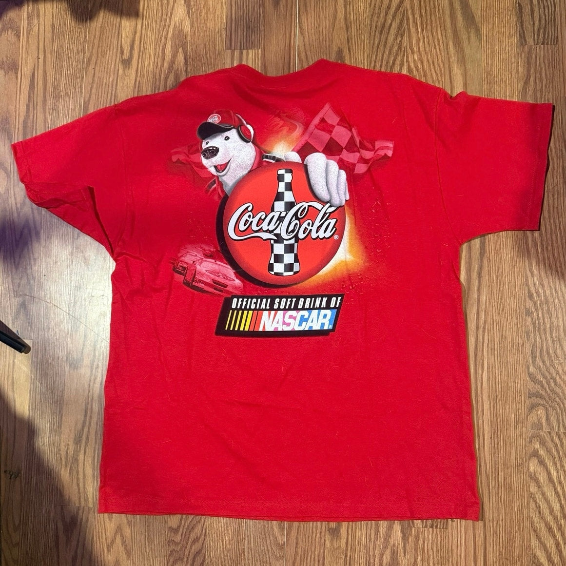 Coca Cola NASCAR Sponsor Bear Size XL