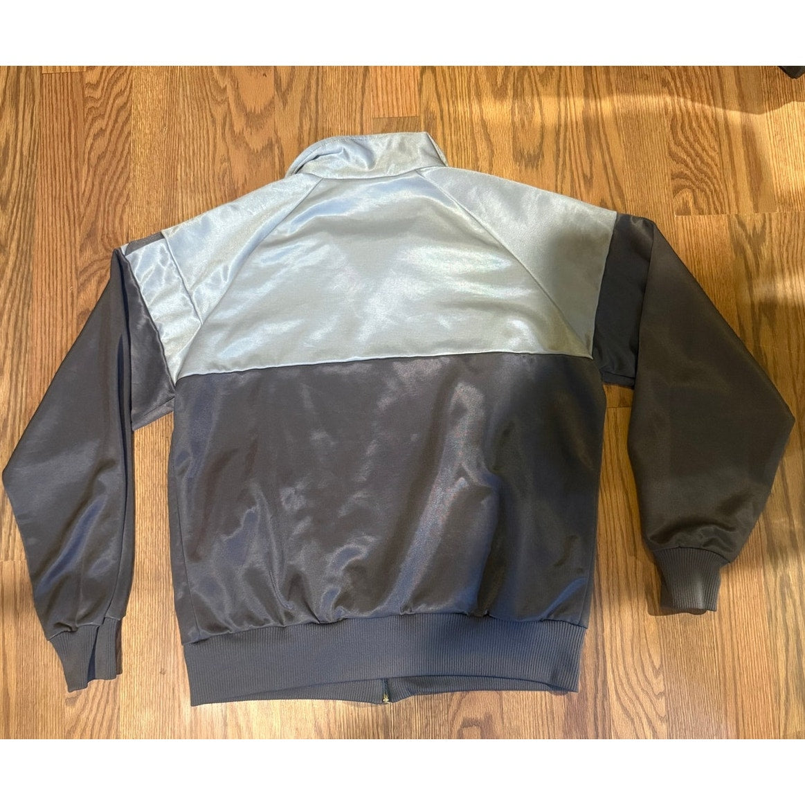 1980s Nike Color Block Gray Zip up Track Size Large