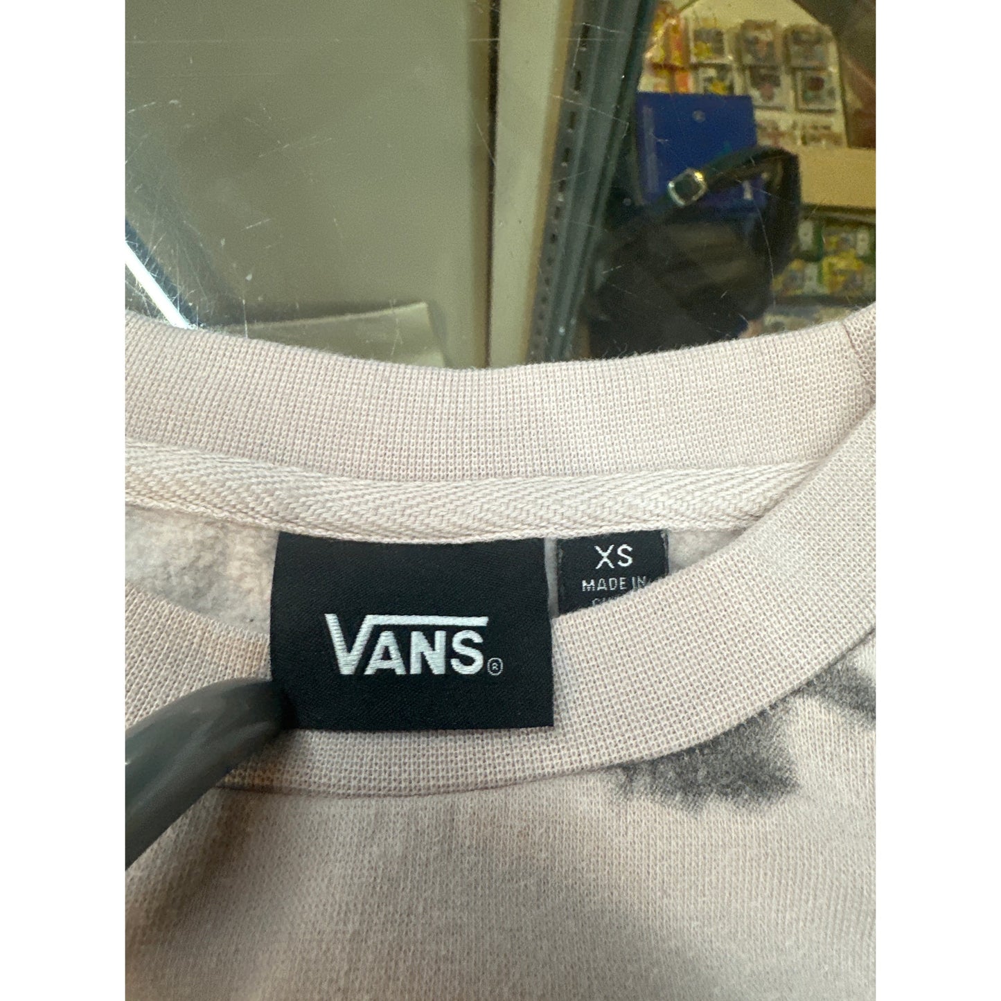 Vans Pink and Black Crew Neck Sweater