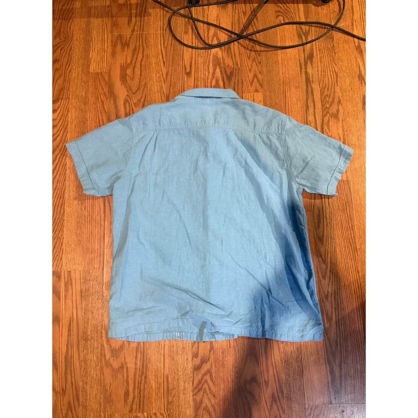 Haband Guayabera Blue Button Down Size XL