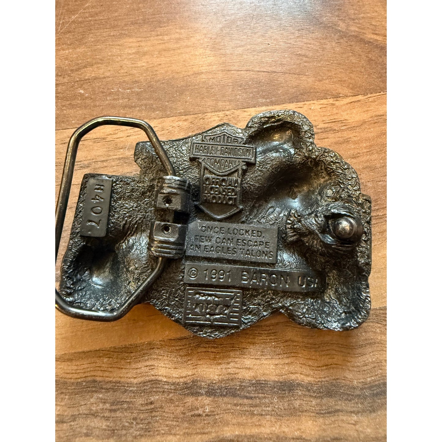1991 Harley Davidson Eagle Talon shield Belt Buckle