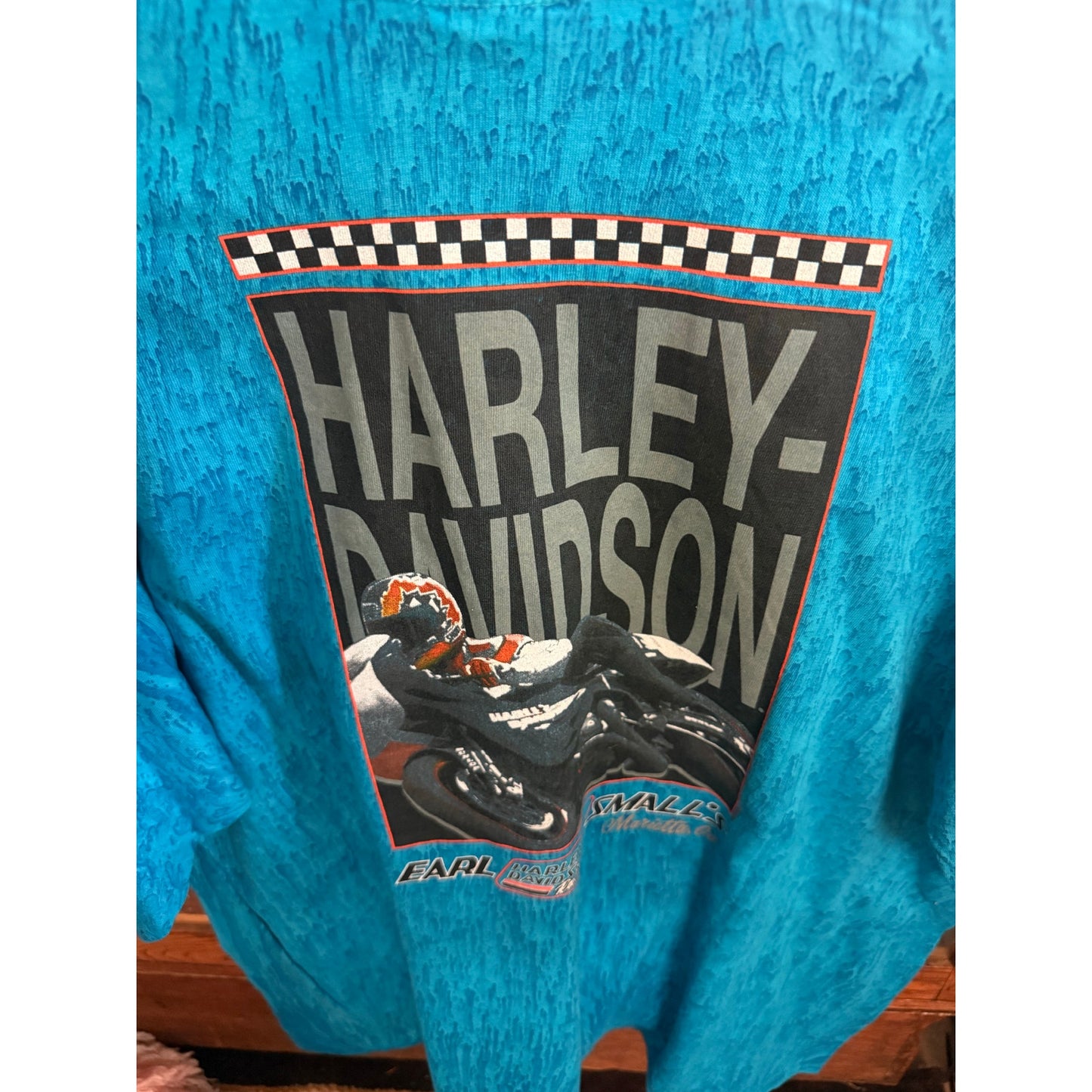 Harley Davidson Racing Hand Dyed NWT and Stickers
