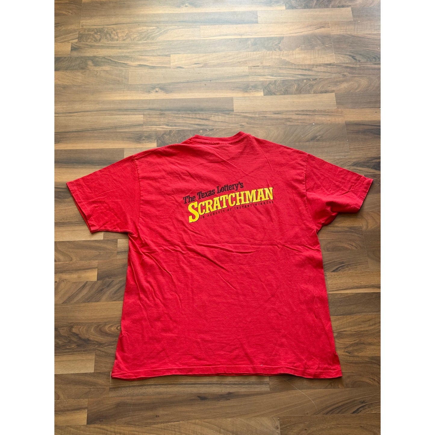Texas Lotto Scratchman single stitch Size Xl