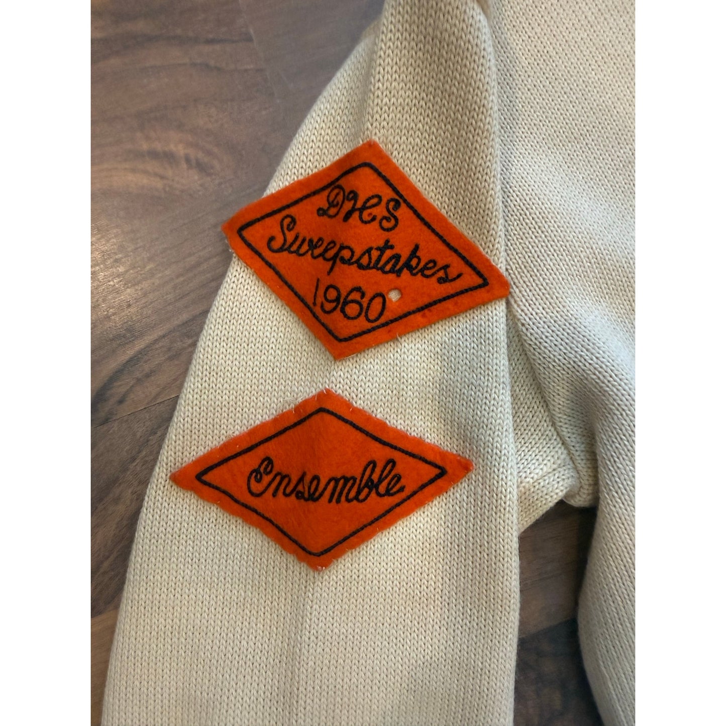 1960's Dumas Choir Letterman Sweater Cardigan Size Small 36
