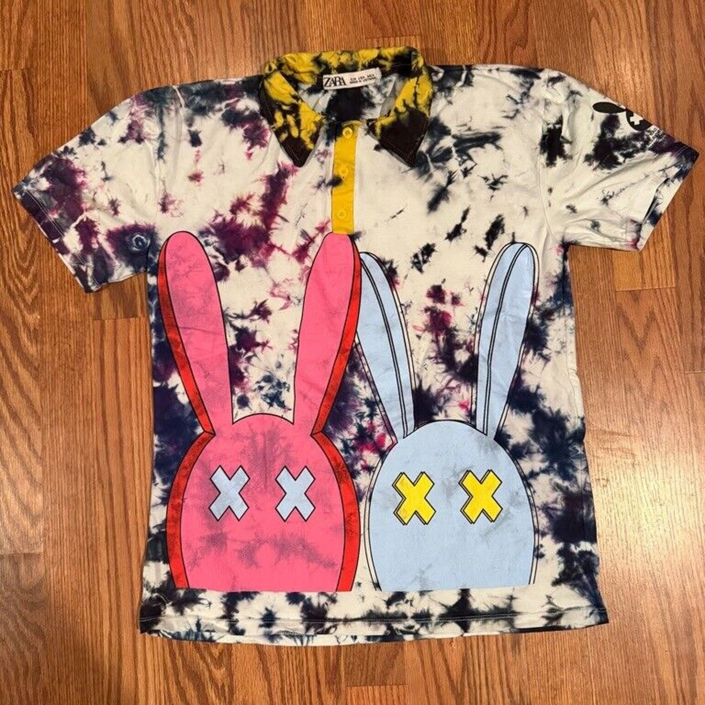Bad Rabbit Co polo Custom Tie Dye one of one size Medium