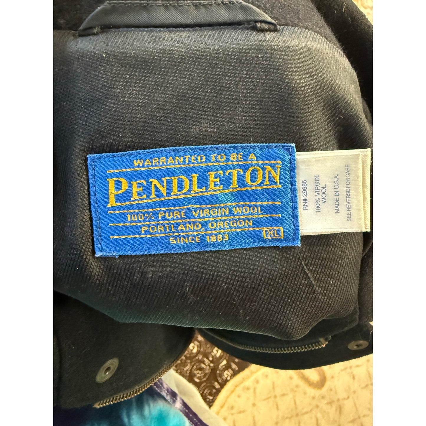 True Vintage Pendleton Wool and Leather Varsity Jacket