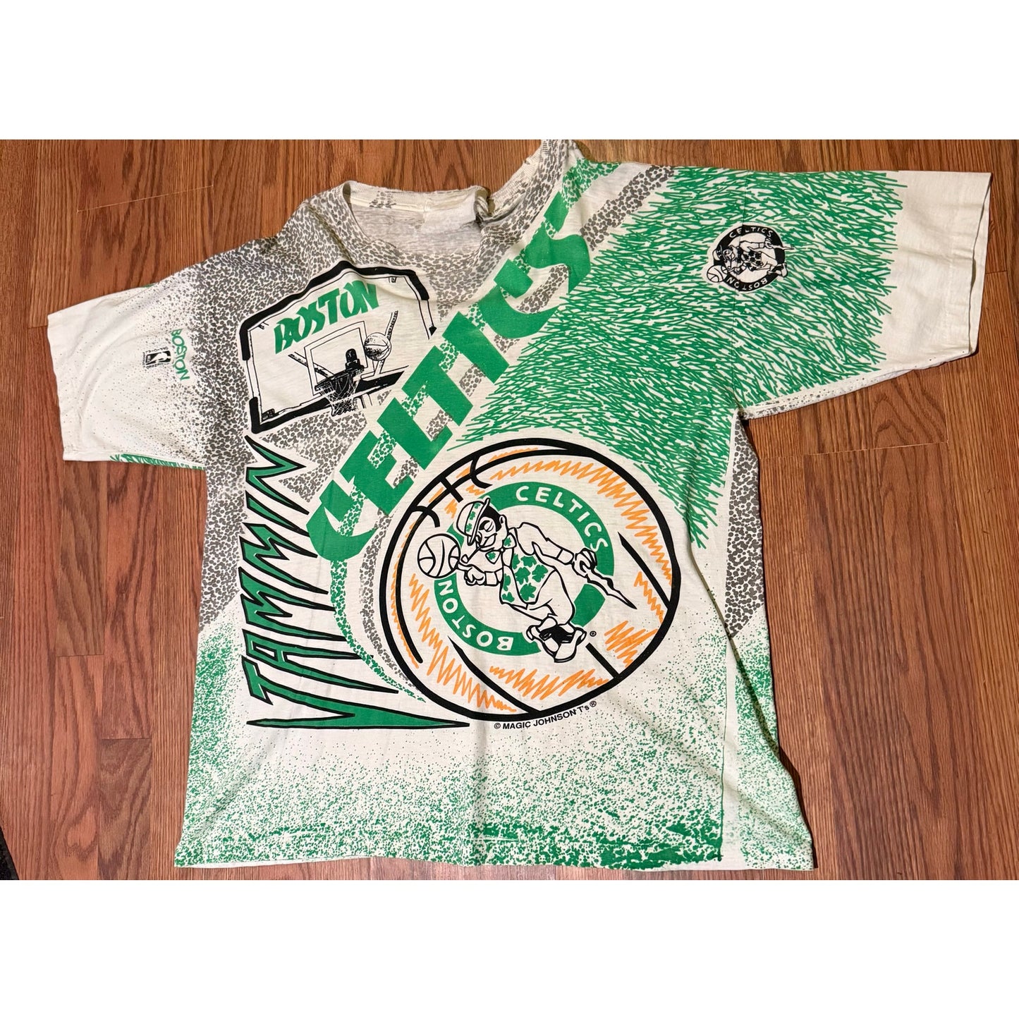 Vintage Boston Celtics Magic Johnson Tee size XL
