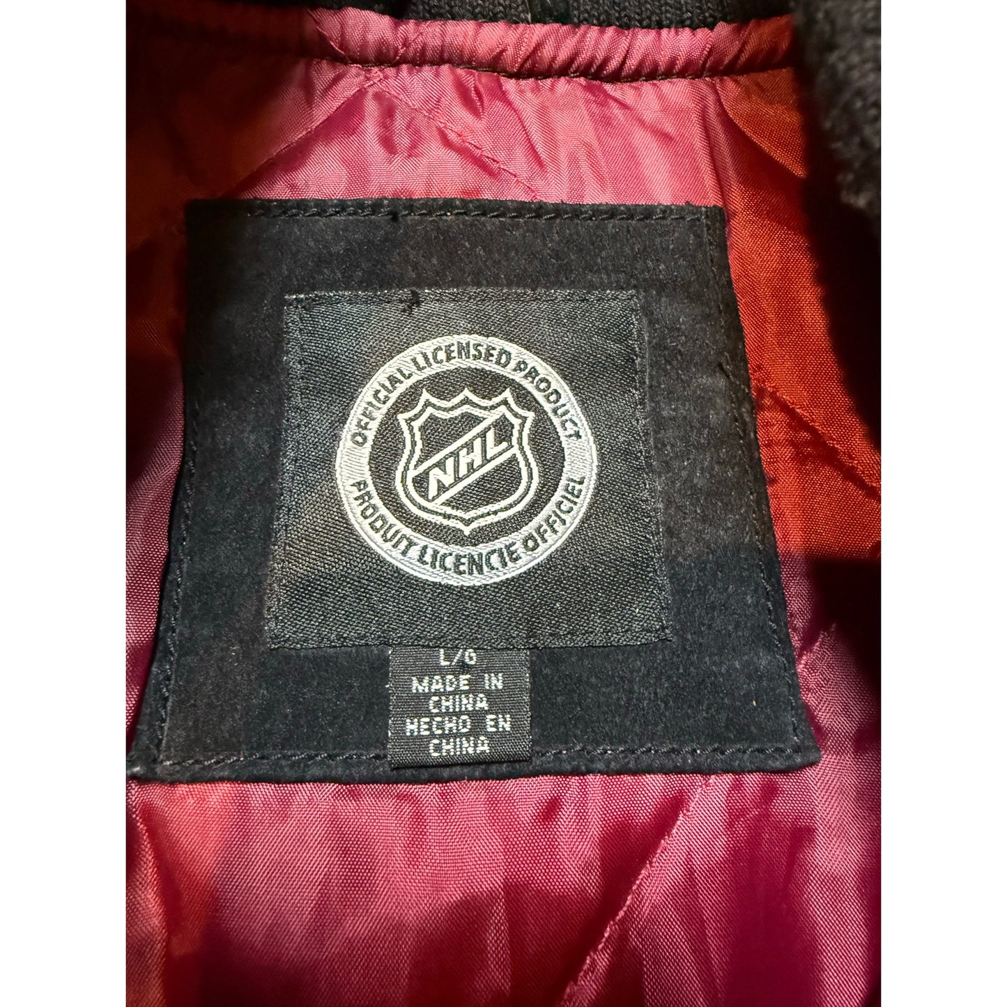 NHL Colorado Avalanche Suede Leather Jacket Size L