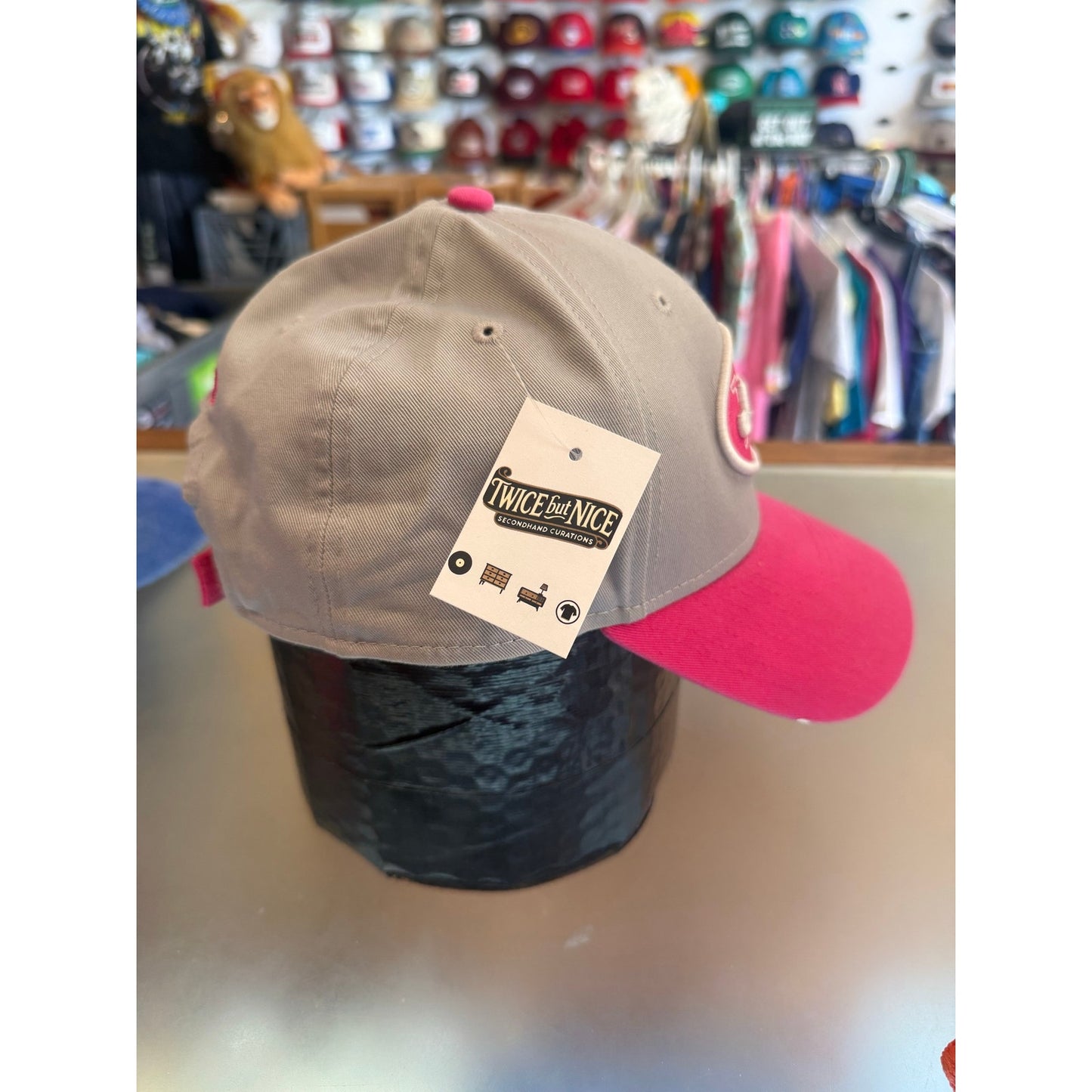 Pink New York Jets Cancer Awareness Velcro Back