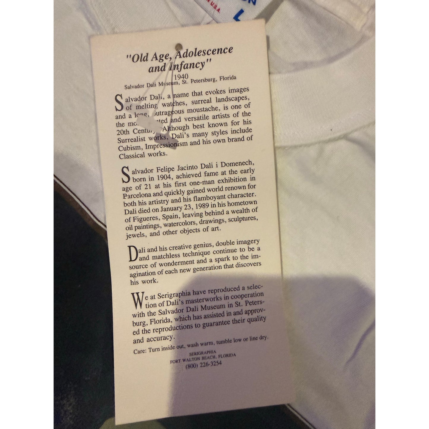 90s Dalí Serigraphia Museum Shirt w/ tag Old Age, Adolescence and Infancy