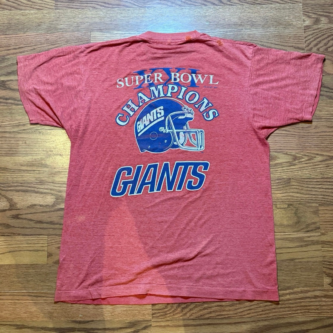 1986 Super Bowl 21 Champions New York Giants size Large