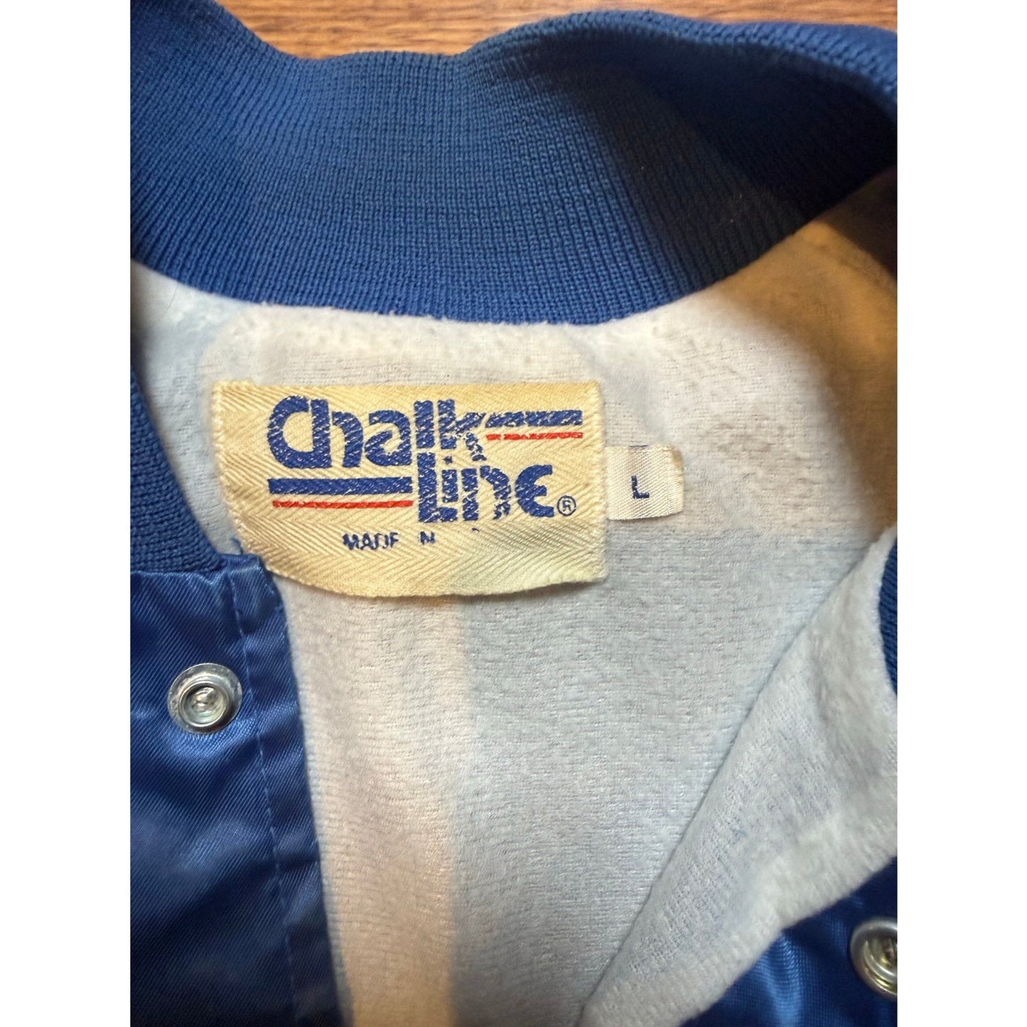 Broncos Printed Logo Chalk Line Jacket Size L