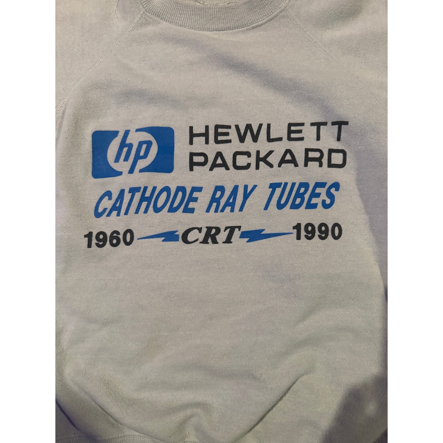 White 1990 HP Tech CRT Monitors Sweater