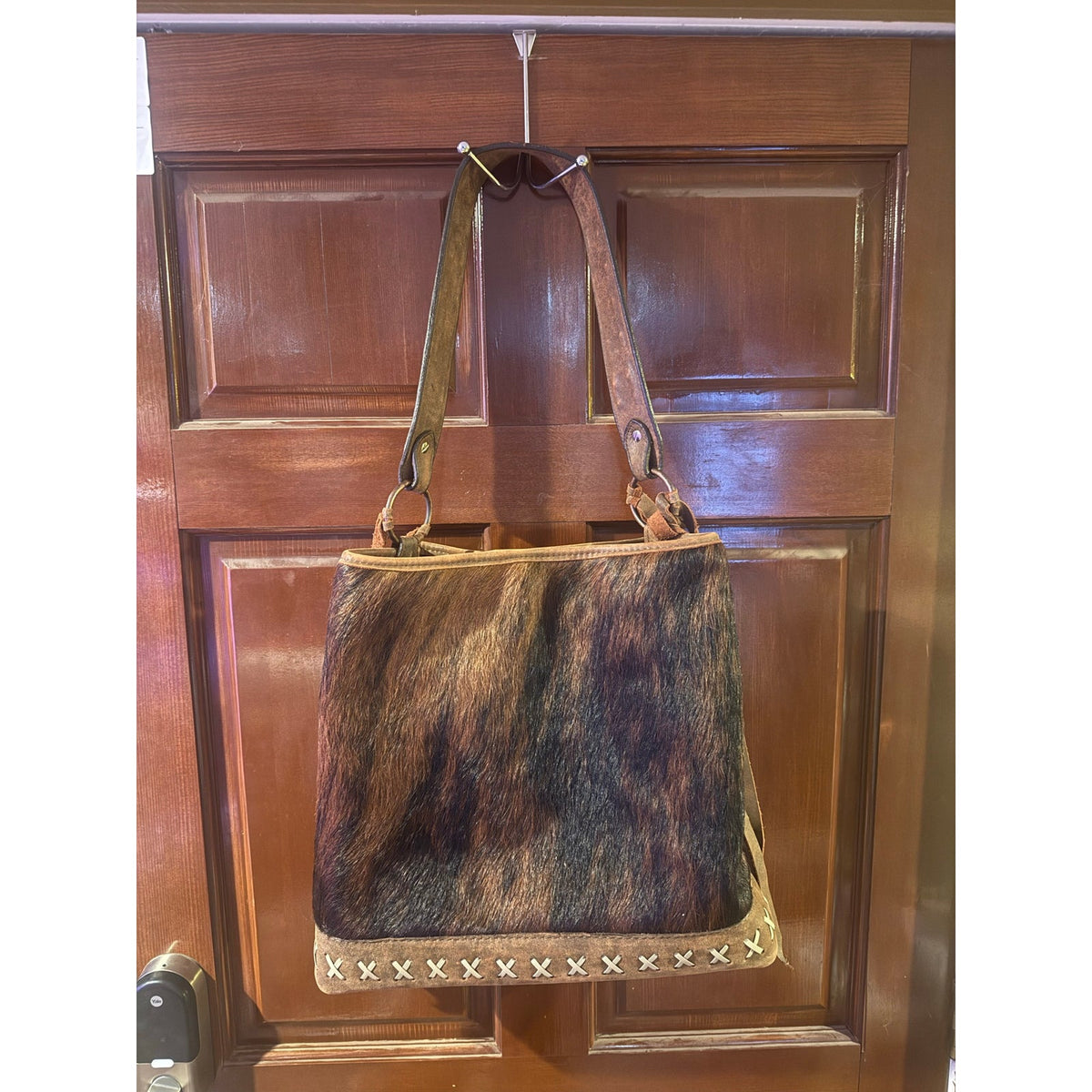 Double J Saddlery BT143 - Brindle Cowhide Big Tote NWOT