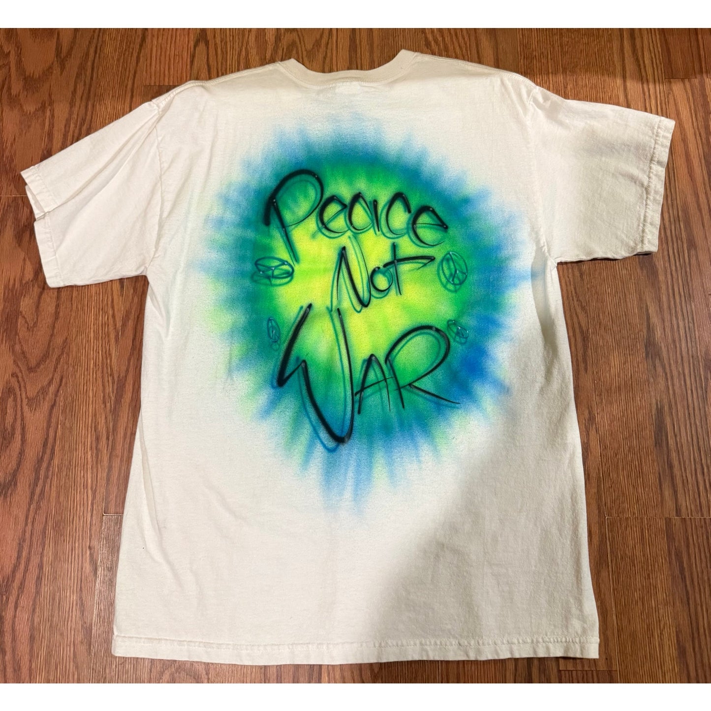 Vintage Peace Not War Air Brushed Size Large