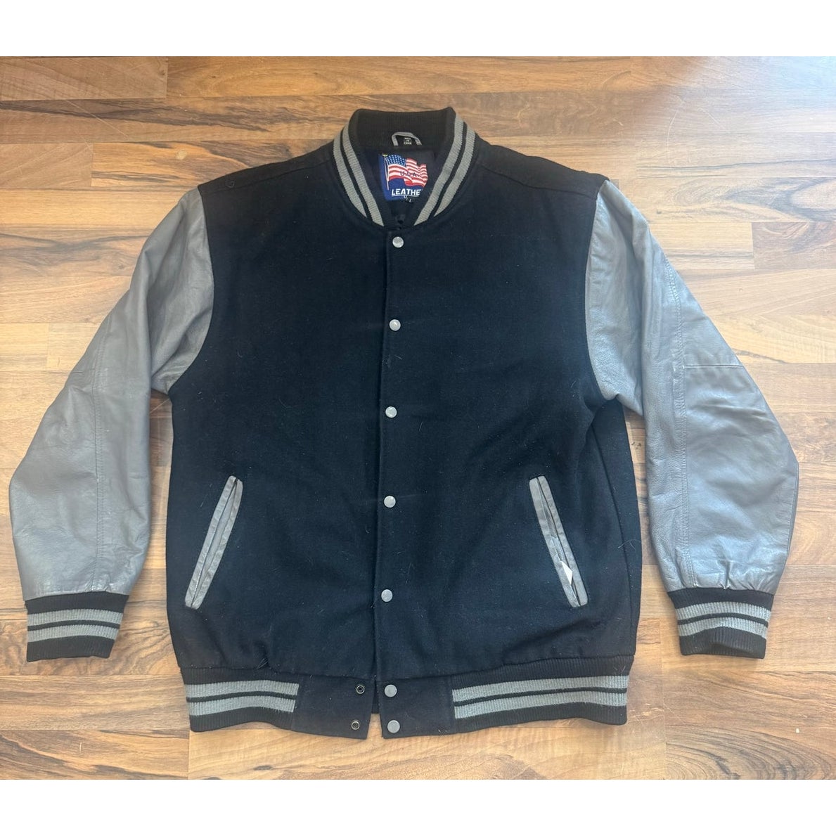 USA Leather letterman’s Jacket Size Large
