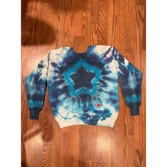 Vintage Wrangler Sweater Custom Star Tie Dye Size M
