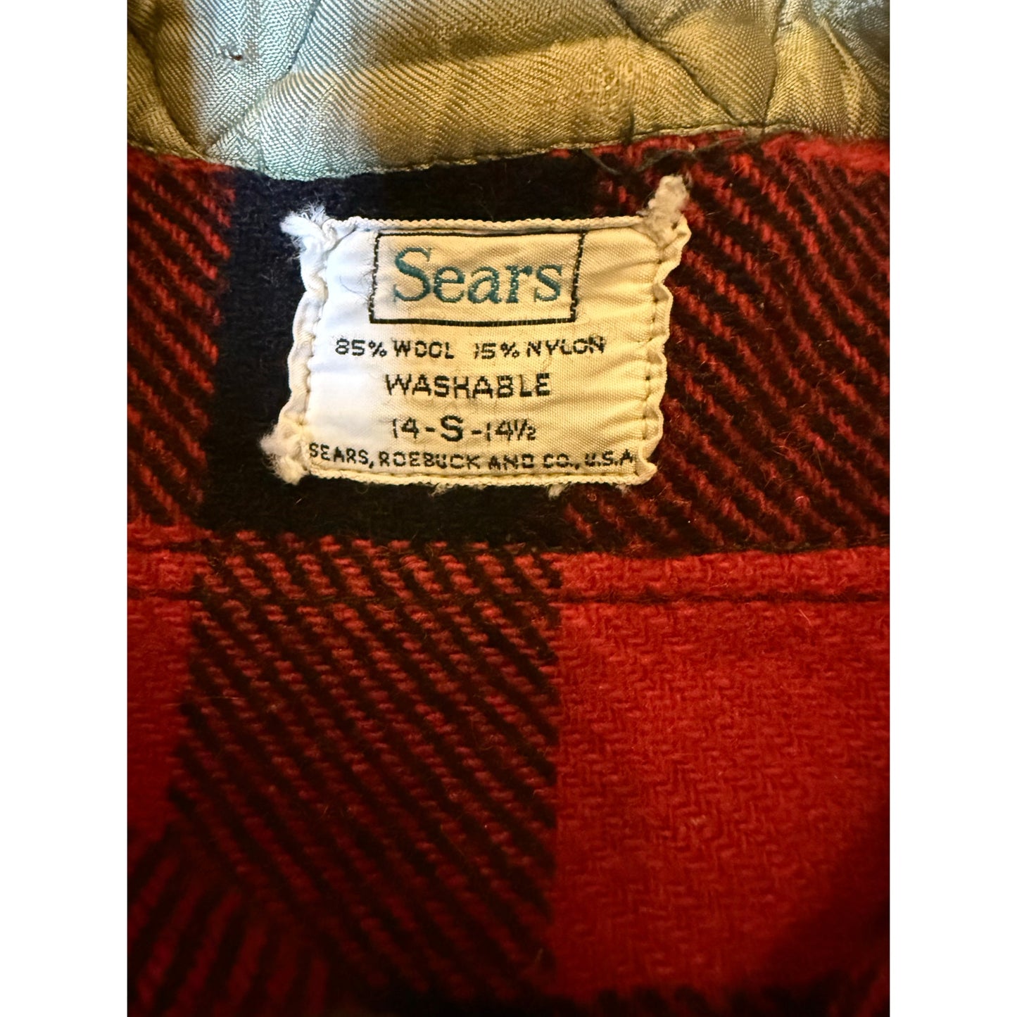 Sears Flannel Blue ands Red Size Small
