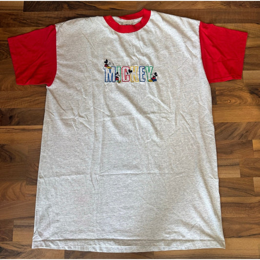 Embroidered Mickey Mouse Color Block Size XL