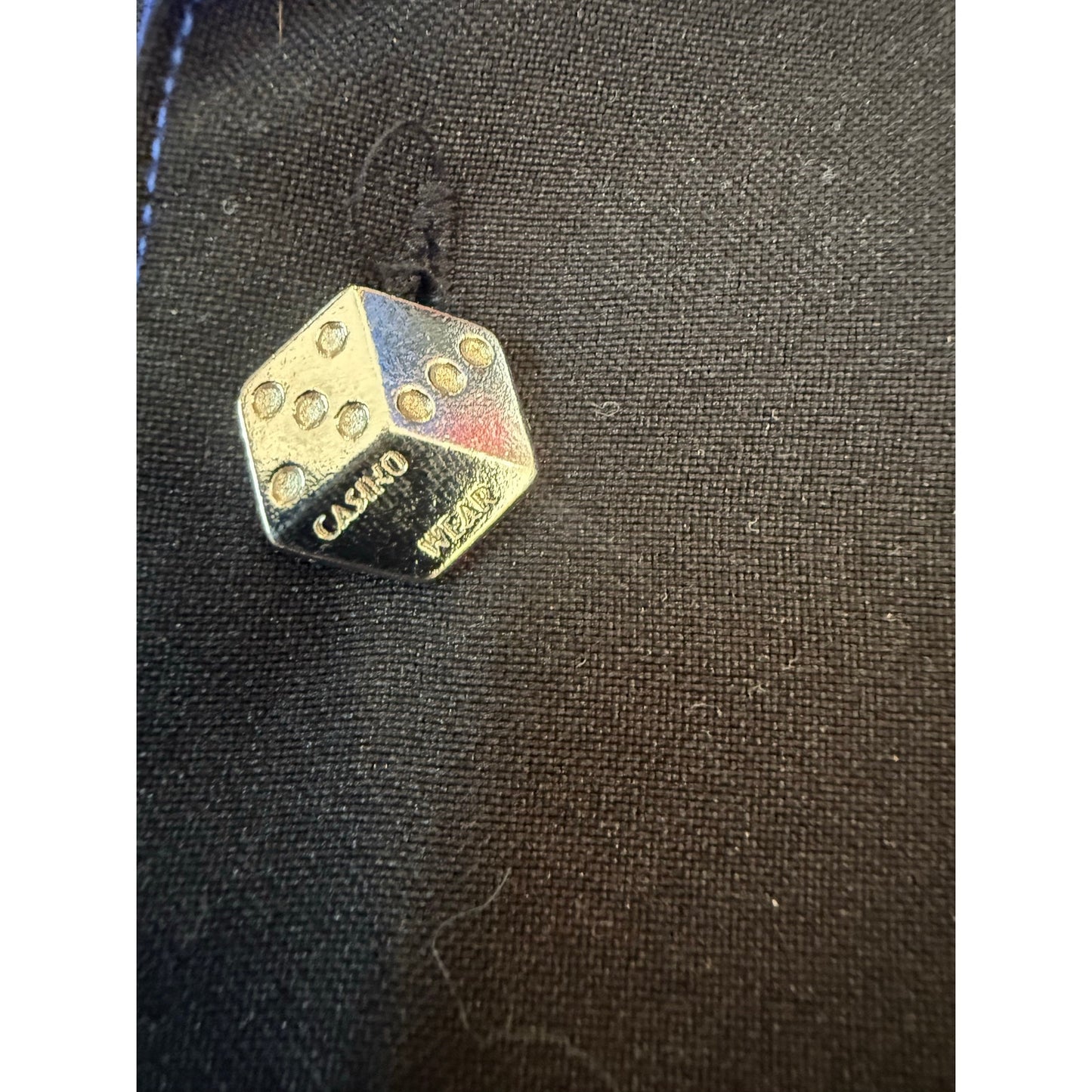 Casino Wear Blue Dice Button Up Size MD