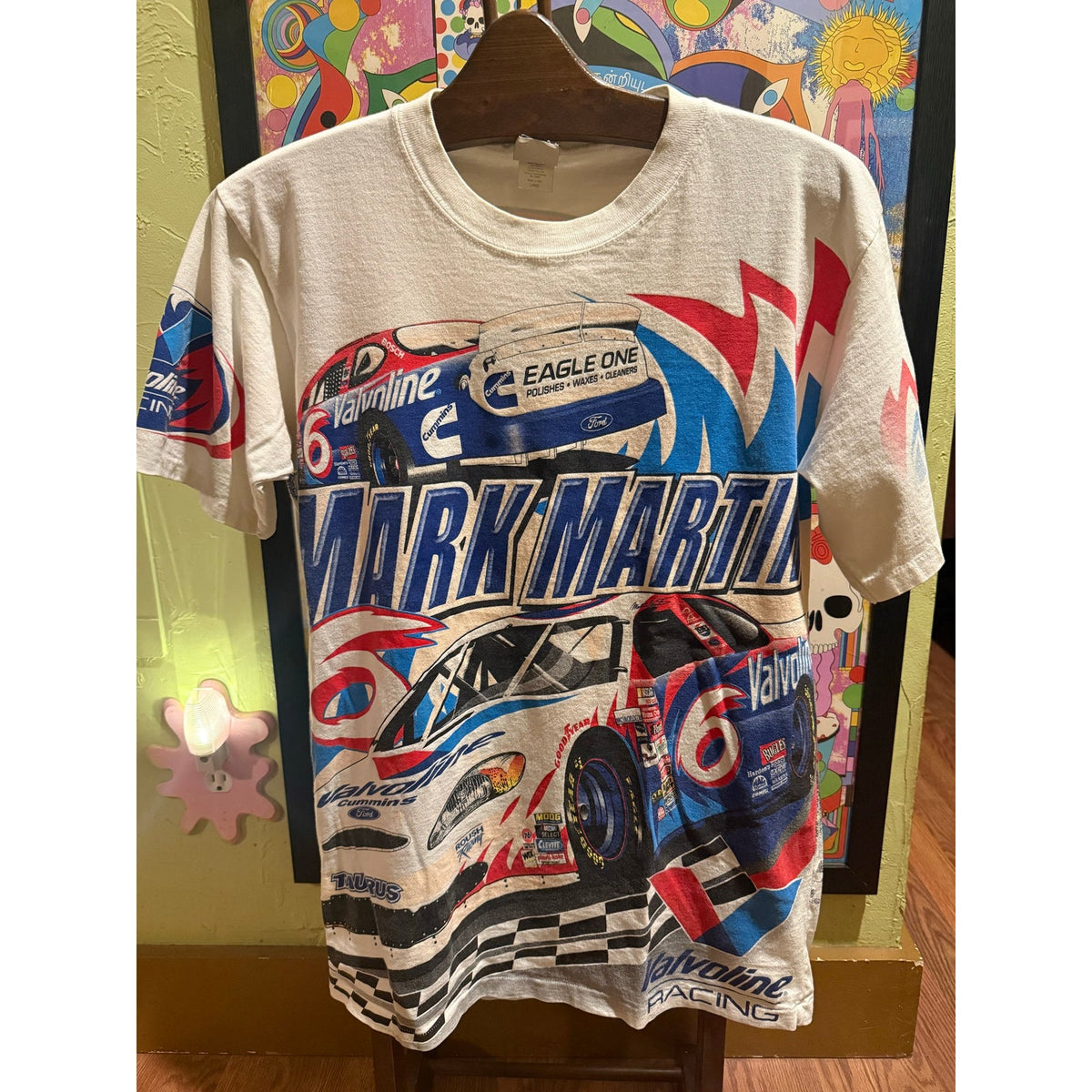 Mark Martin Roush Racing NASCAR AOP Single Stitch Size Large