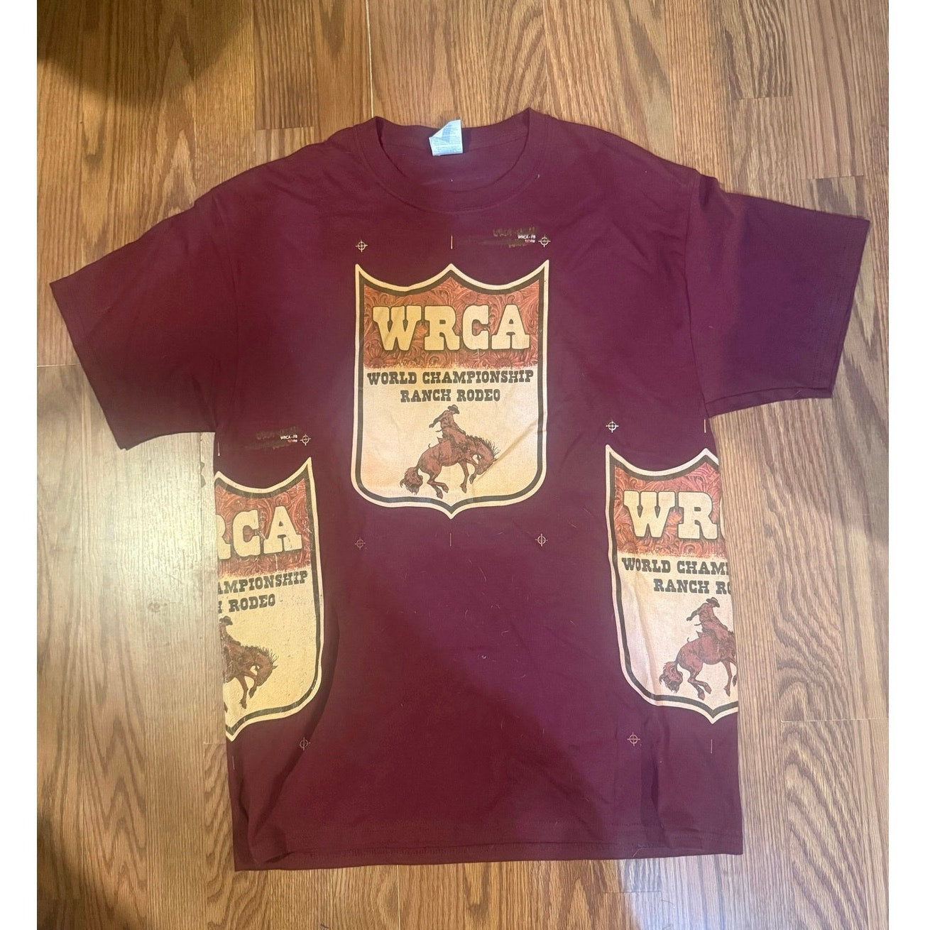 World Championship Ranch Rodeo WRCA Size Large TEST PRINT