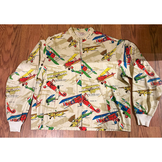 1960s Flight Apparel AOP Airplane Jacket Size XL
