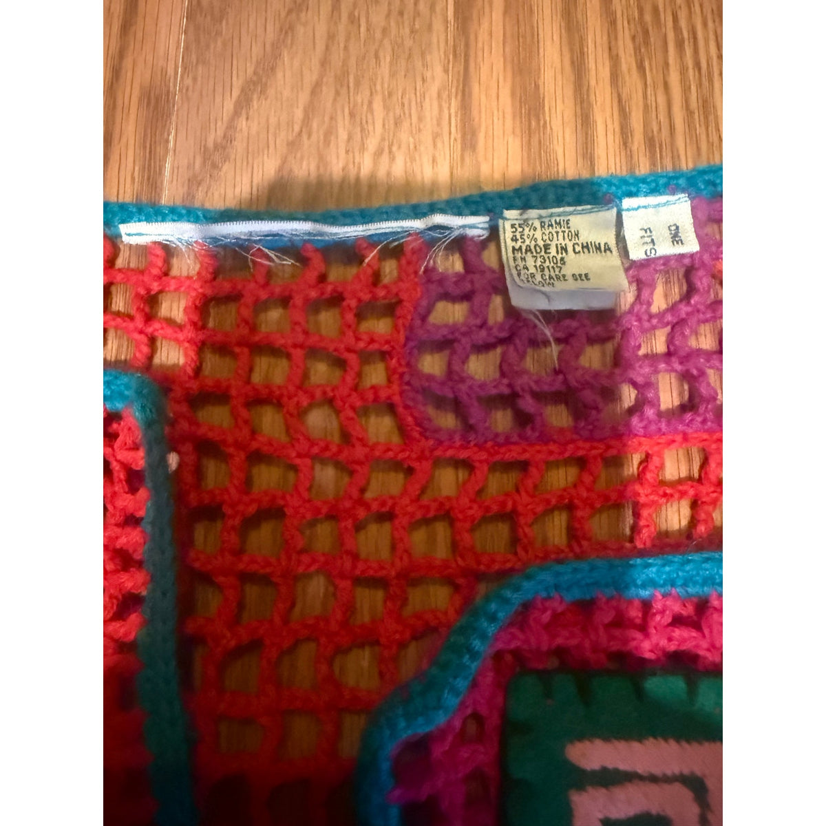 Michael Simon Boho Crochet Sweater Cover Up One Size