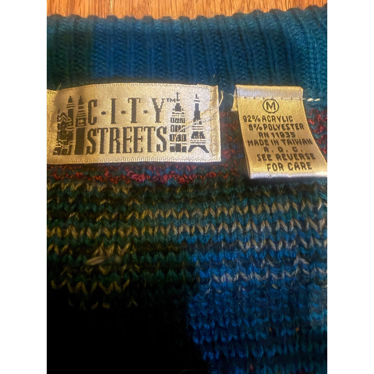 City Streets multi-color Cardigan size Medium