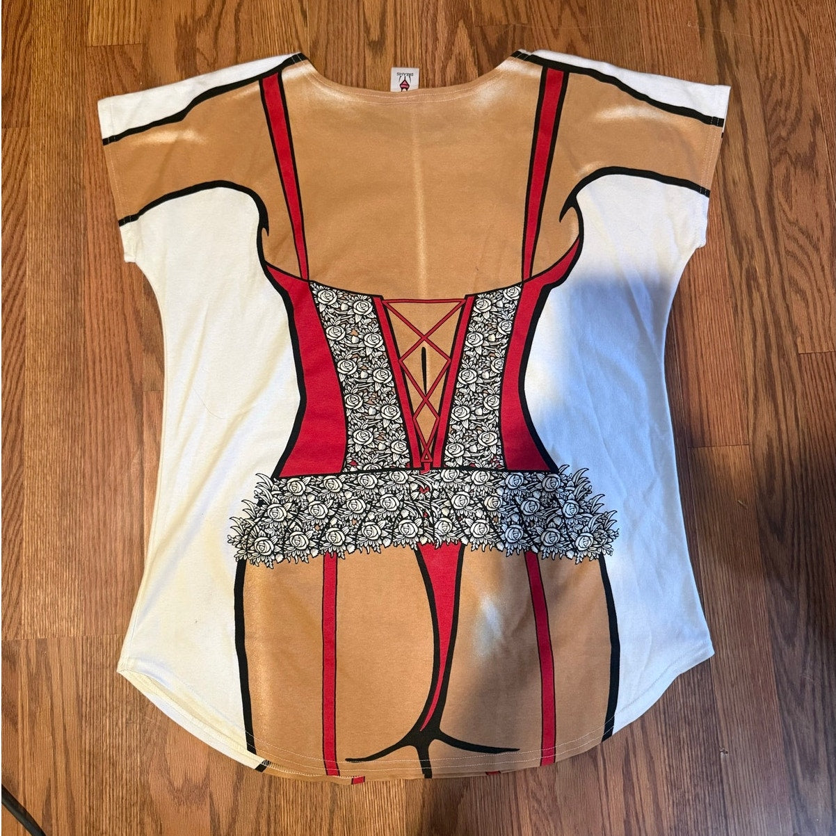 Red Lingerie Beach CoverUp ONE SIZE