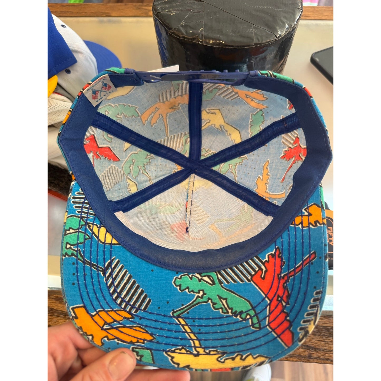 80s/90s Miller Lite Beer Colorful Trees Snap Back